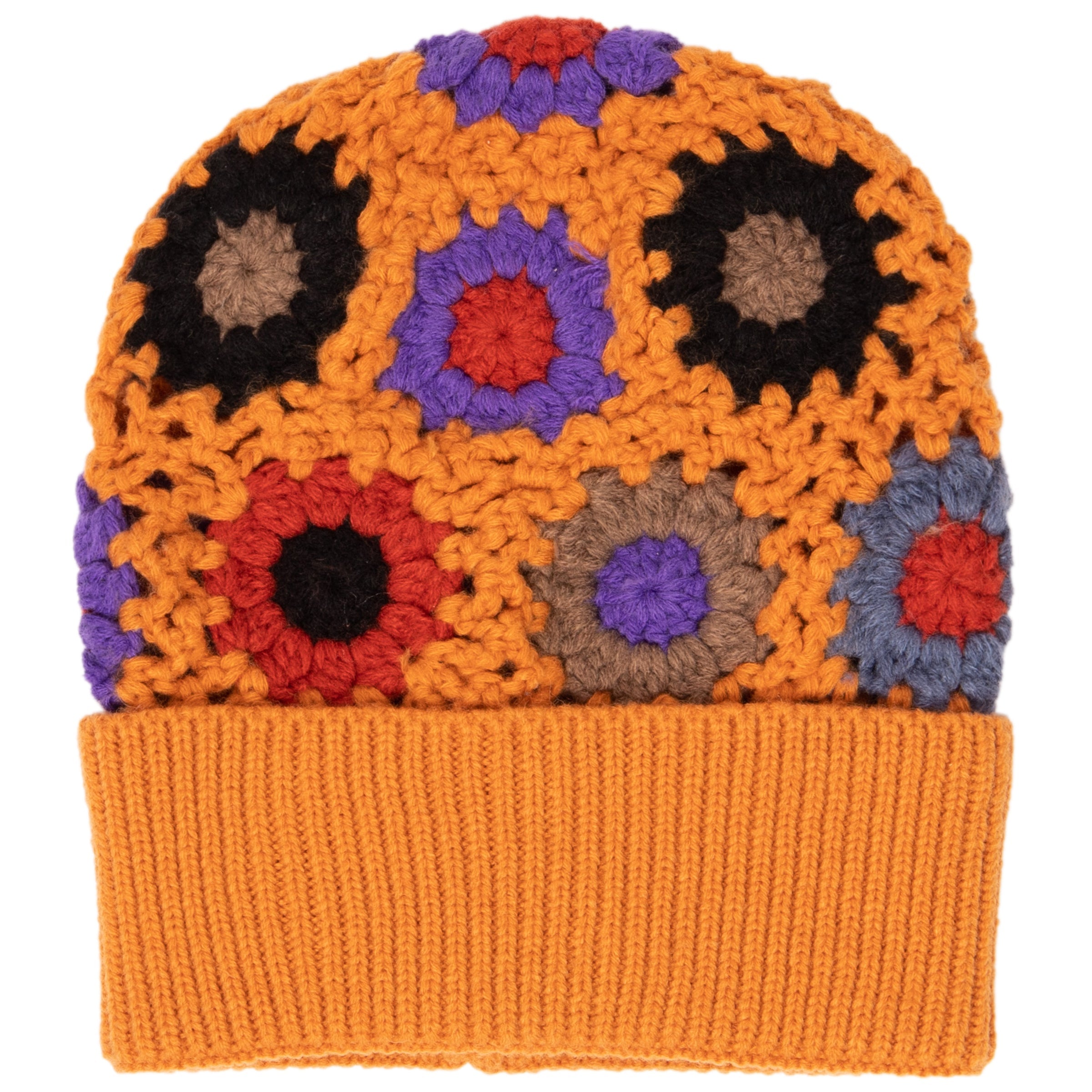 Maybelle - Granny Square Knit Cuff Beanie