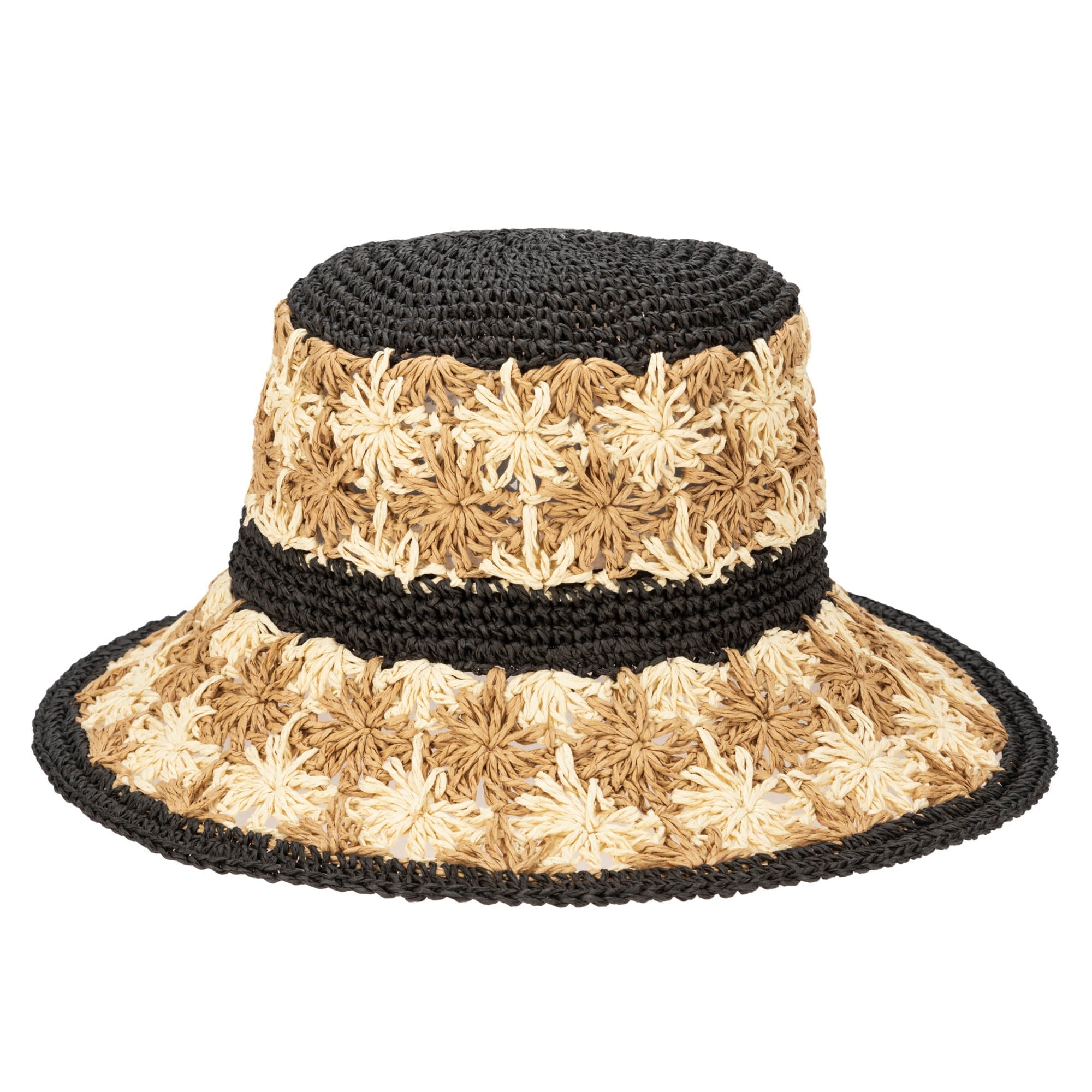 San Diego Hat Co. Breezy Crochet Bucket Hat ,Natural