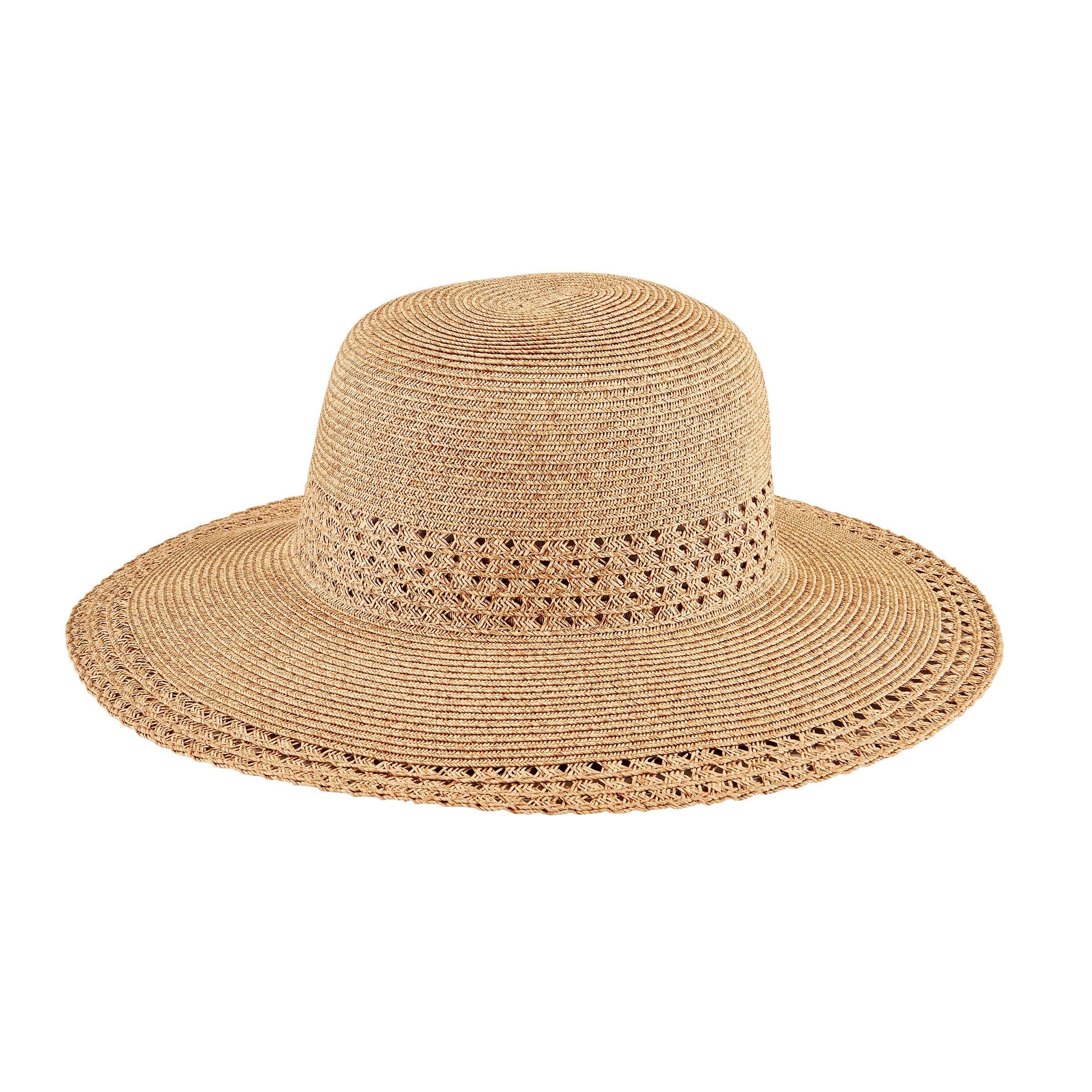 Stylish Wide Brim Round Top Sunhat For Women Lightweight, Hat With