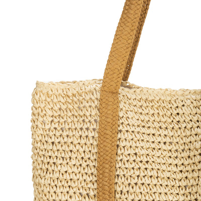 Day Trip - Woven Tote with hat Holder Straps-HANDBAG-San Diego Hat Company