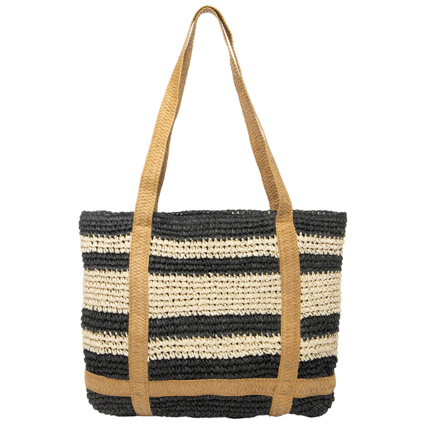 Day Trip - Woven Tote with hat Holder Straps-HANDBAG-San Diego Hat Company