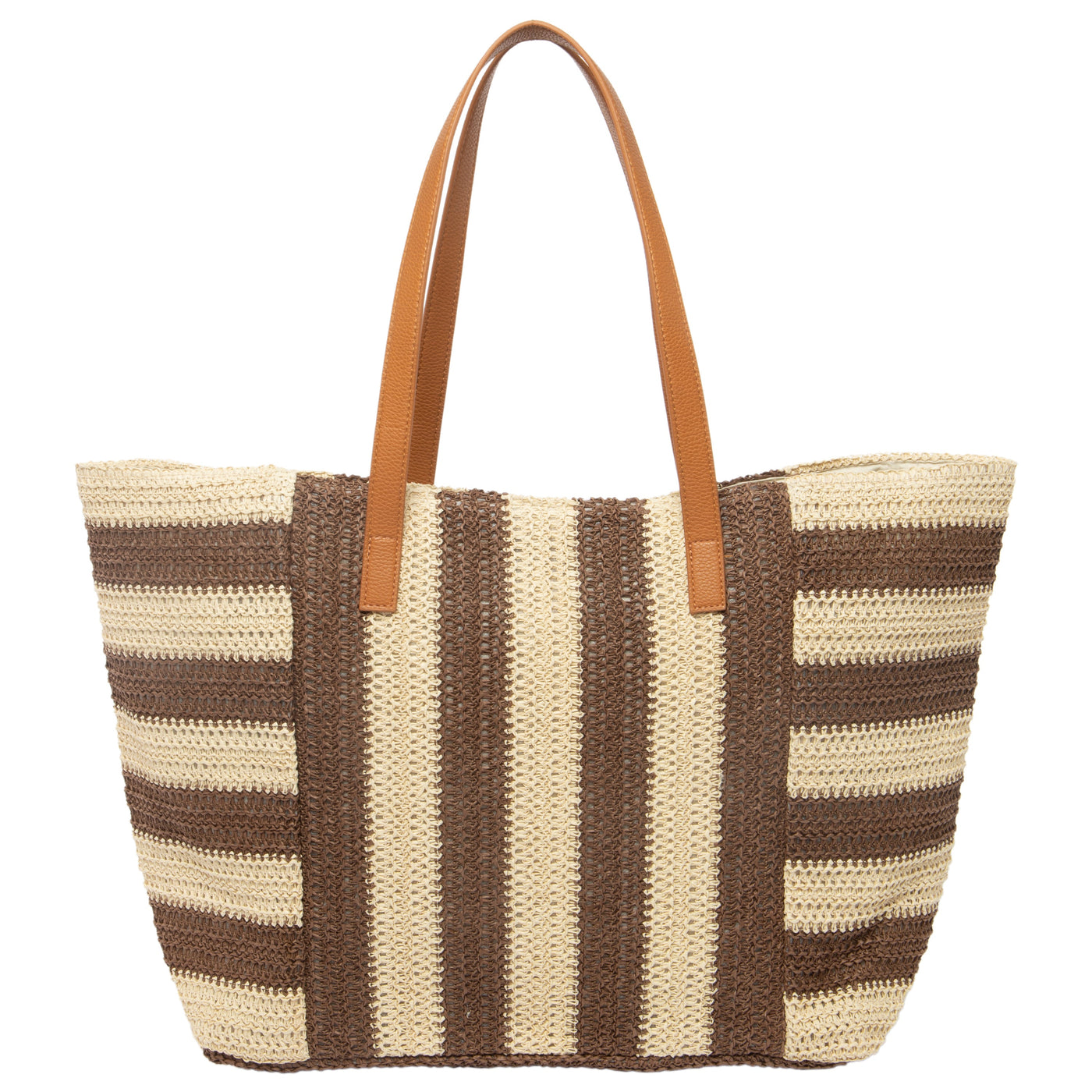 Alma - Oversized Tote with Striped Pattern-TOTE-San Diego Hat Company