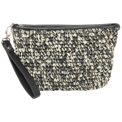 Julia - Black and White Zip Top Clutch-CLUTCH-San Diego Hat Company