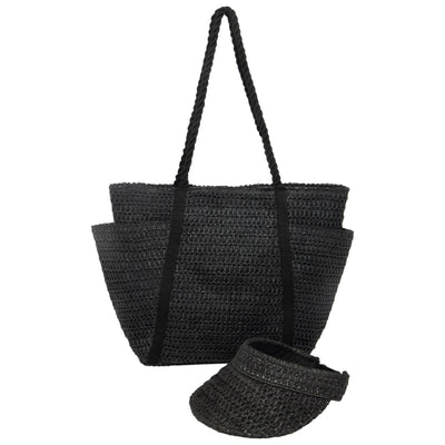 Cruz - Crochet Tote with Matching Visor-TOTE-San Diego Hat Company