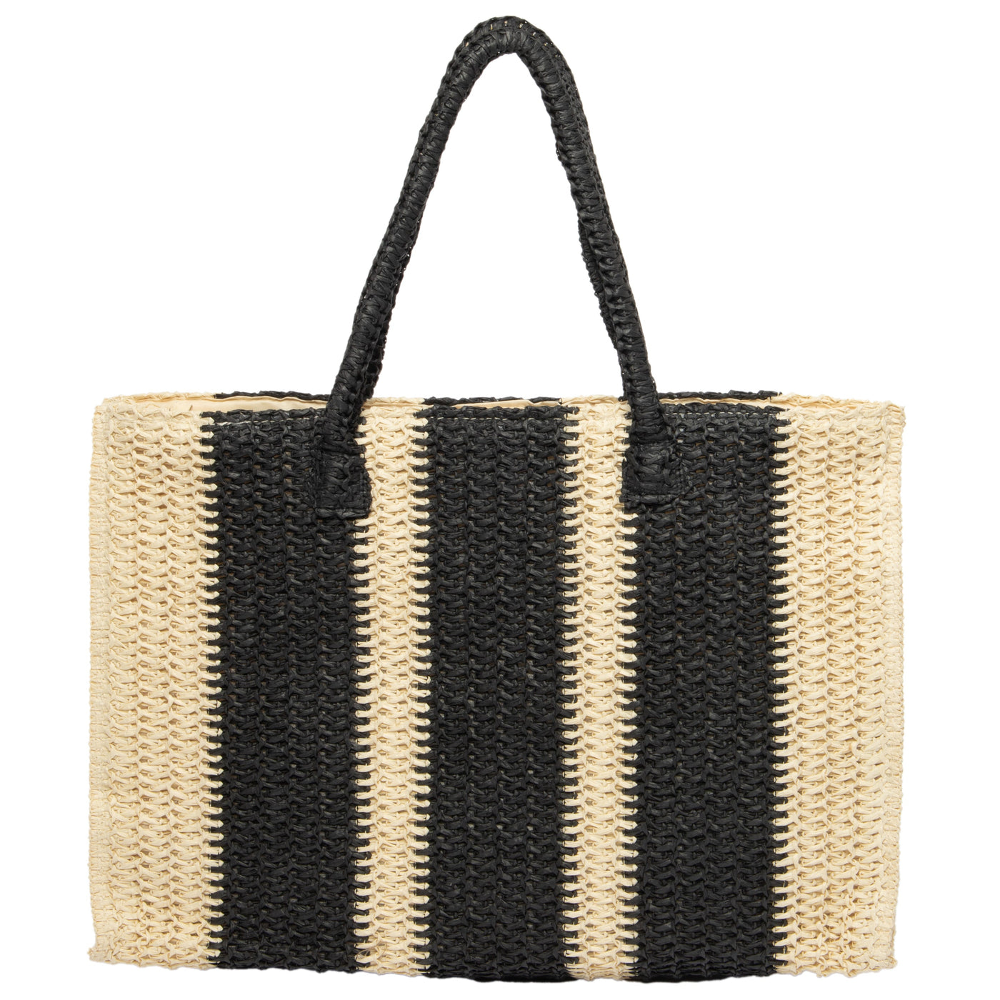 Mercado - Striped Crochet Tote with Matching Pouch-TOTE-San Diego Hat Company