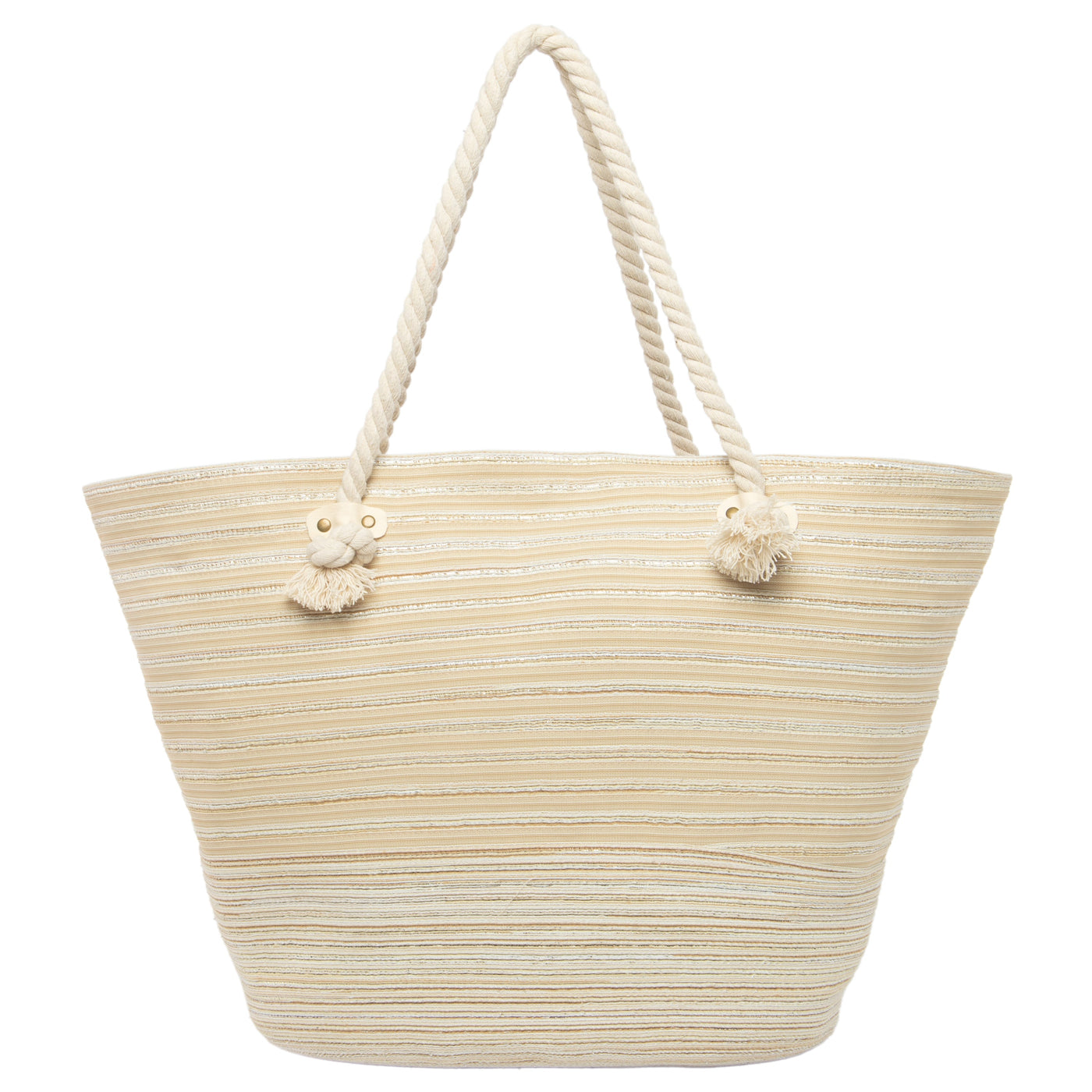 Renia - Multi Striped Ribbon Braided Tote-TOTE-San Diego Hat Company