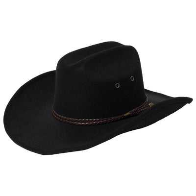 Dwight - Cattleman's Crease Cowboy with Leather Band and Brass Gromets-COWBOY-San Diego Hat Company