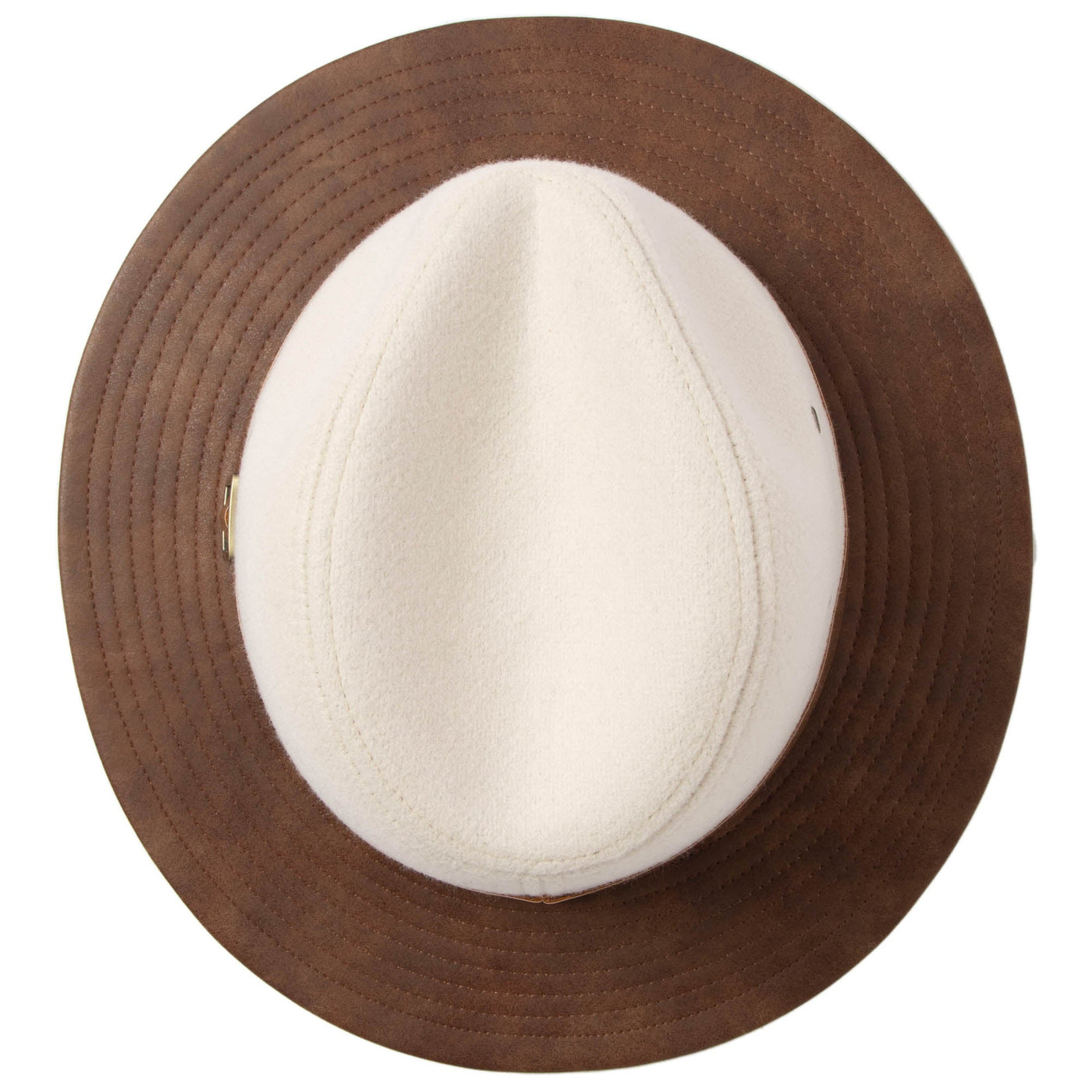 Men's Faux Felt Fedora with Matching Faux Leather Band-FEDORA-San Diego Hat Company