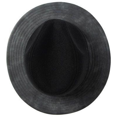 Men's Faux Felt Fedora with Matching Faux Leather Band-FEDORA-San Diego Hat Company