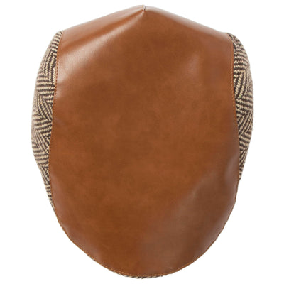 Men's Faux Leather Driver with Herringbone Side Panels-DRIVER-San Diego Hat Company