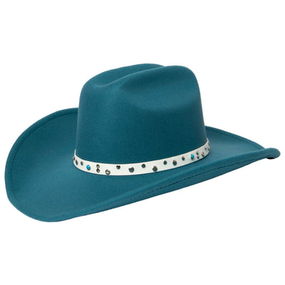 Cattleman's Crease Cowboy with Studded Faux Leather Band-COWBOY-San Diego Hat Company