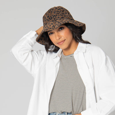 Roxie - 6 Panel Bucket Hat with Leopard Pattern-BUCKET-San Diego Hat Company