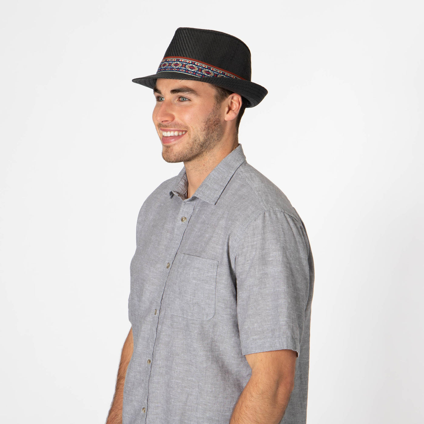 Mens Cut and Sew Paper Stingy Brim Fedora-FEDORA-San Diego Hat Company