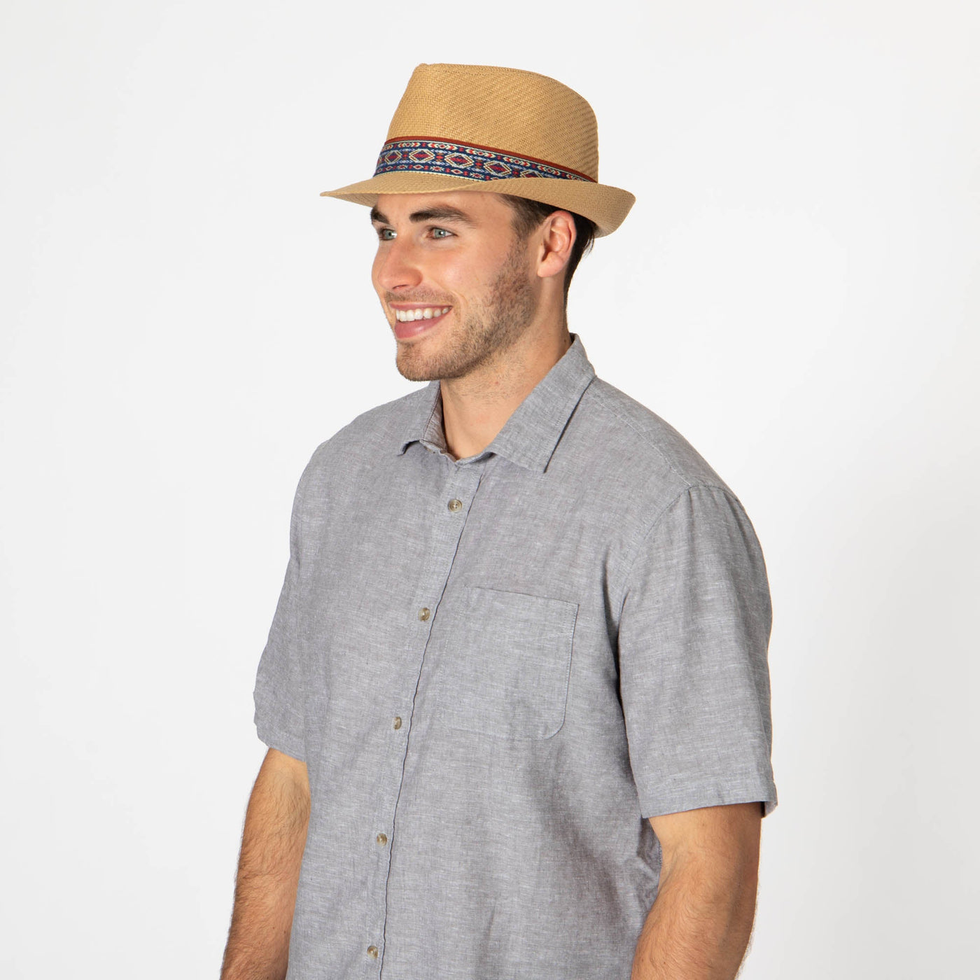 Mens Cut and Sew Paper Stingy Brim Fedora-FEDORA-San Diego Hat Company