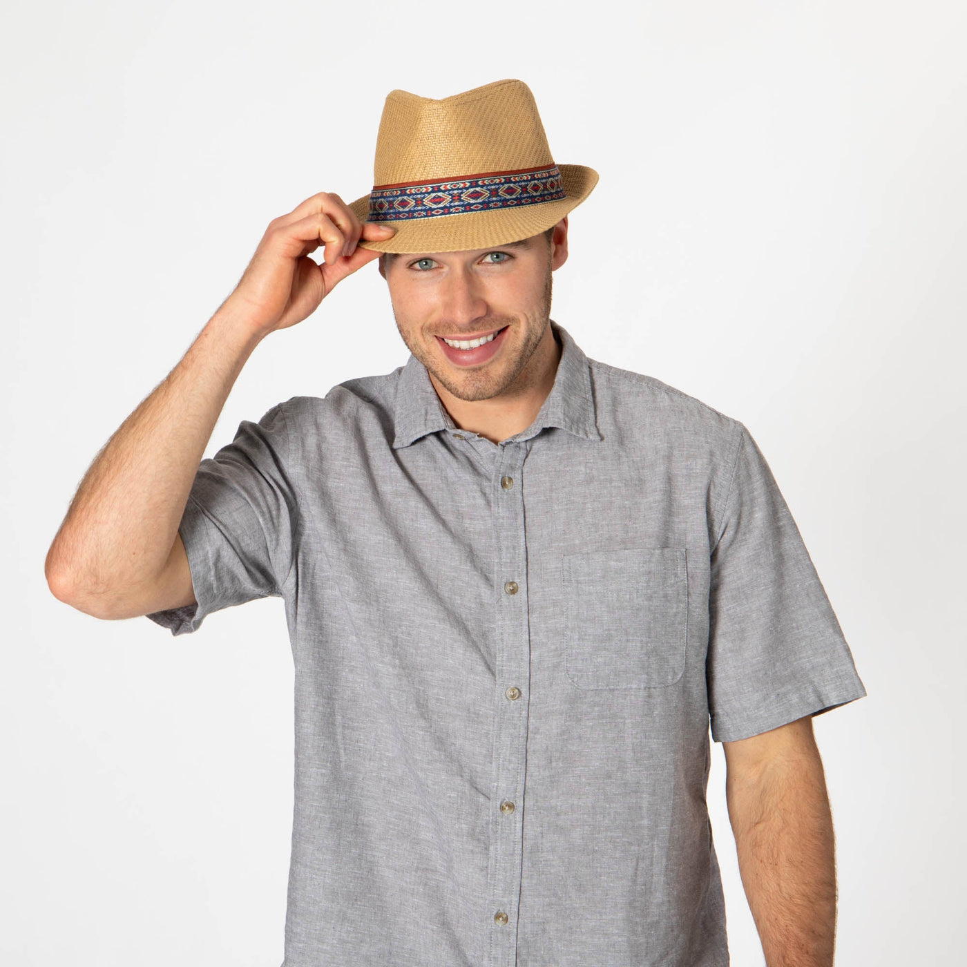 Mens Cut and Sew Paper Stingy Brim Fedora-FEDORA-San Diego Hat Company