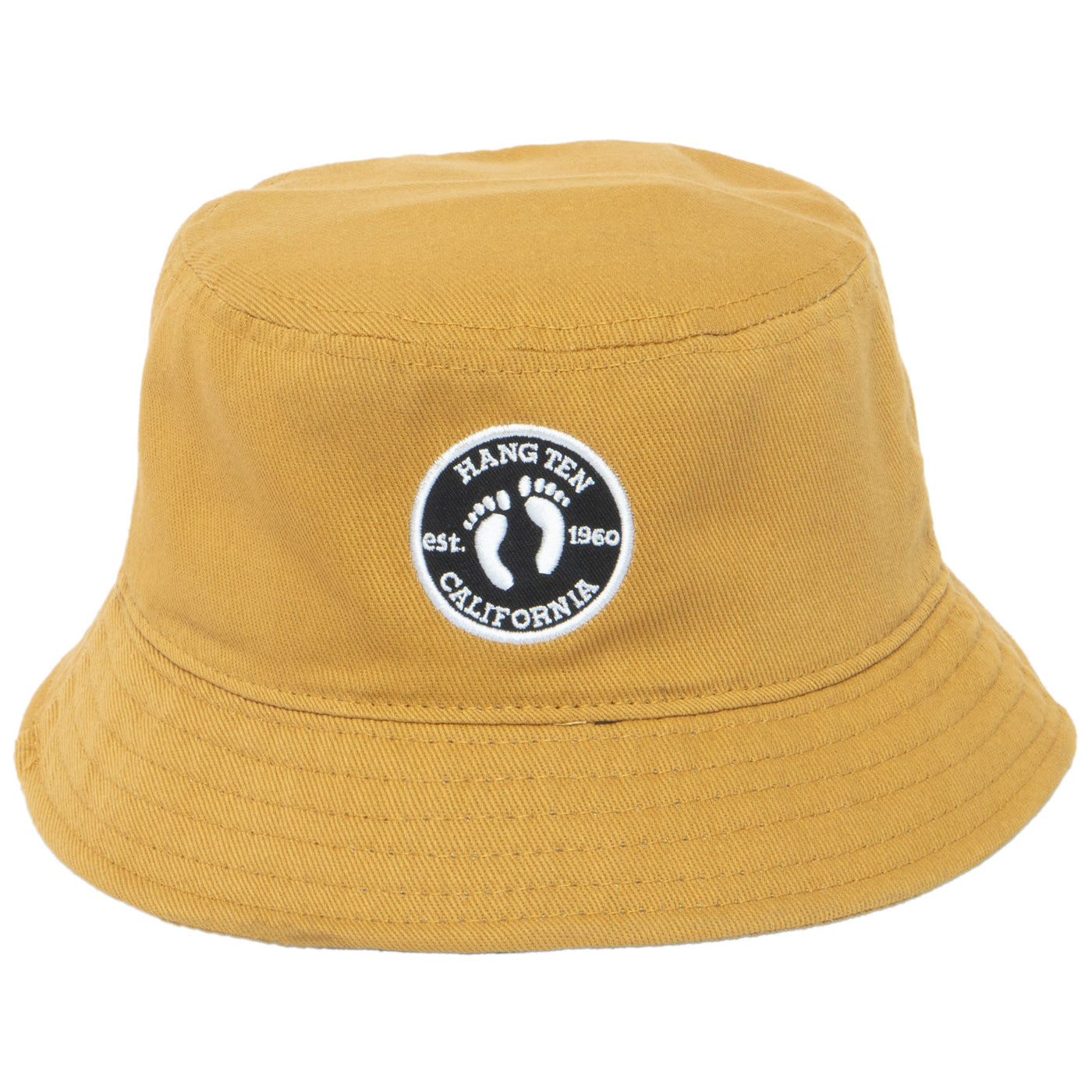 Hang Ten - Cotton Twill Bucket with Hang Ten Embroidered Patch-BUCKET-San Diego Hat Company