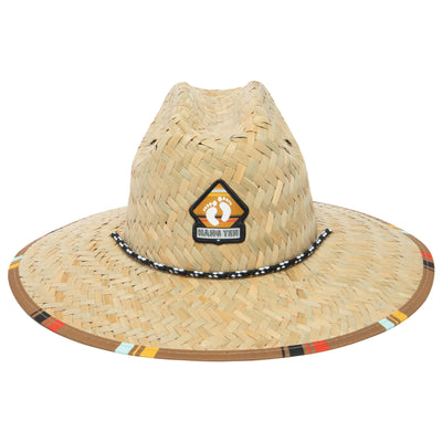 Good Vibrations - Lifeguard Hat with Brown Striped Under Brim by Hang Ten-LIFEGUARD-San Diego Hat Company