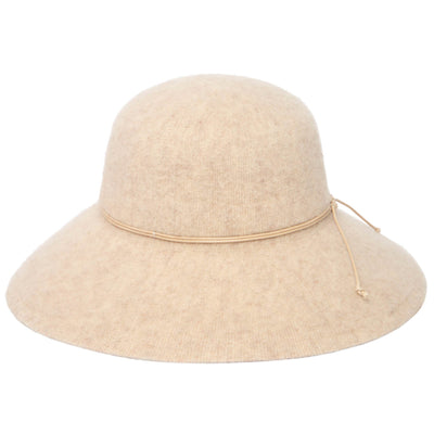 Park Lane - Wool Blend Floppy Hat with Leather Cording Trim-FLOPPY-San Diego Hat Company