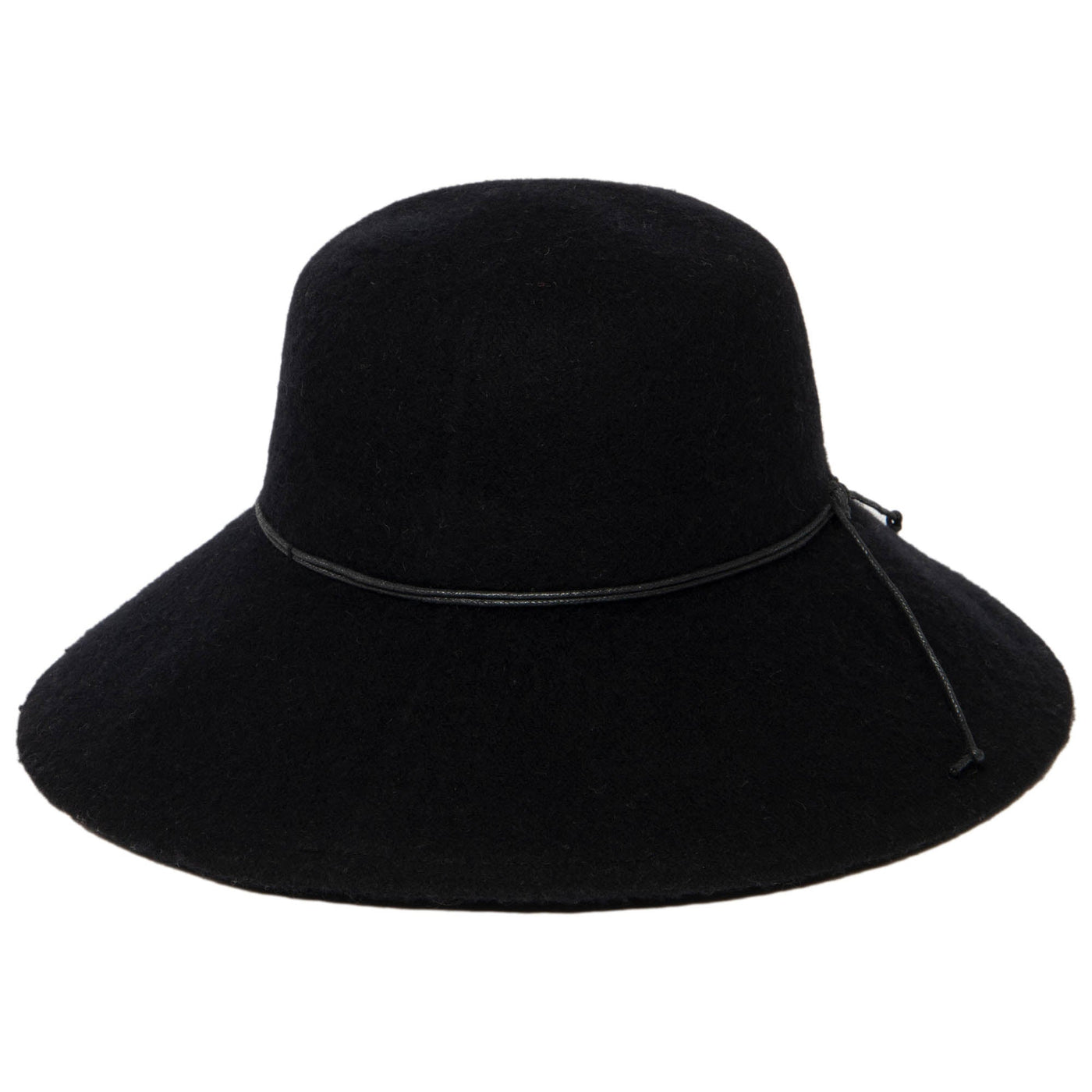 Park Lane - Wool Blend Floppy Hat with Leather Cording Trim-FLOPPY-San Diego Hat Company