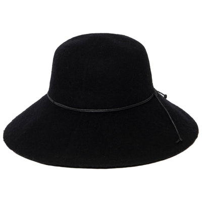 Park Lane - Wool Blend Floppy Hat with Leather Cording Trim-FLOPPY-San Diego Hat Company