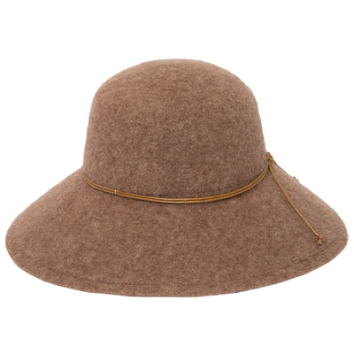 Park Lane - Wool Blend Floppy Hat with Leather Cording Trim-FLOPPY-San Diego Hat Company