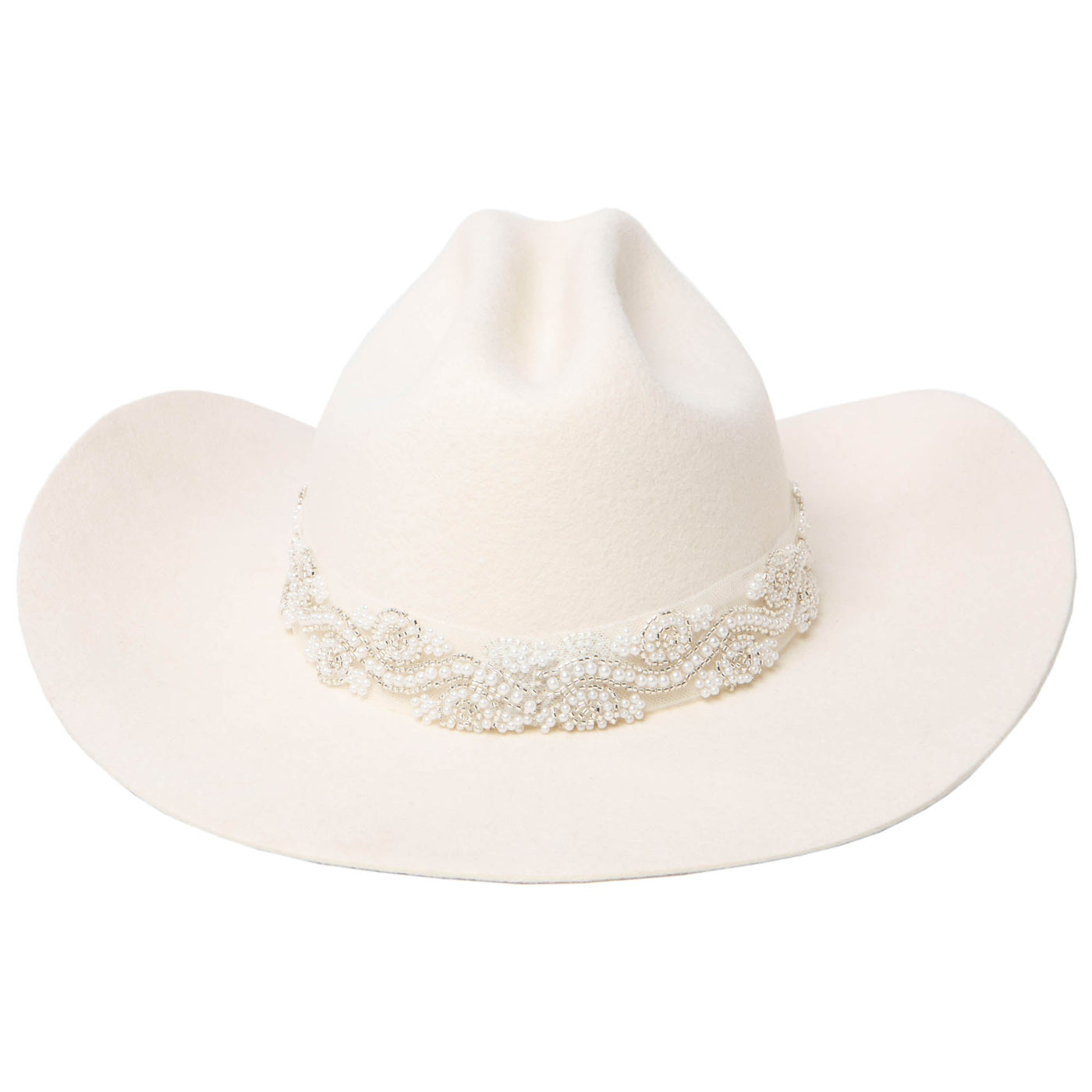 Lust - Women's Cattleman's Crease Cowboy with Pearl & Organza Band-FEDORA-San Diego Hat Company