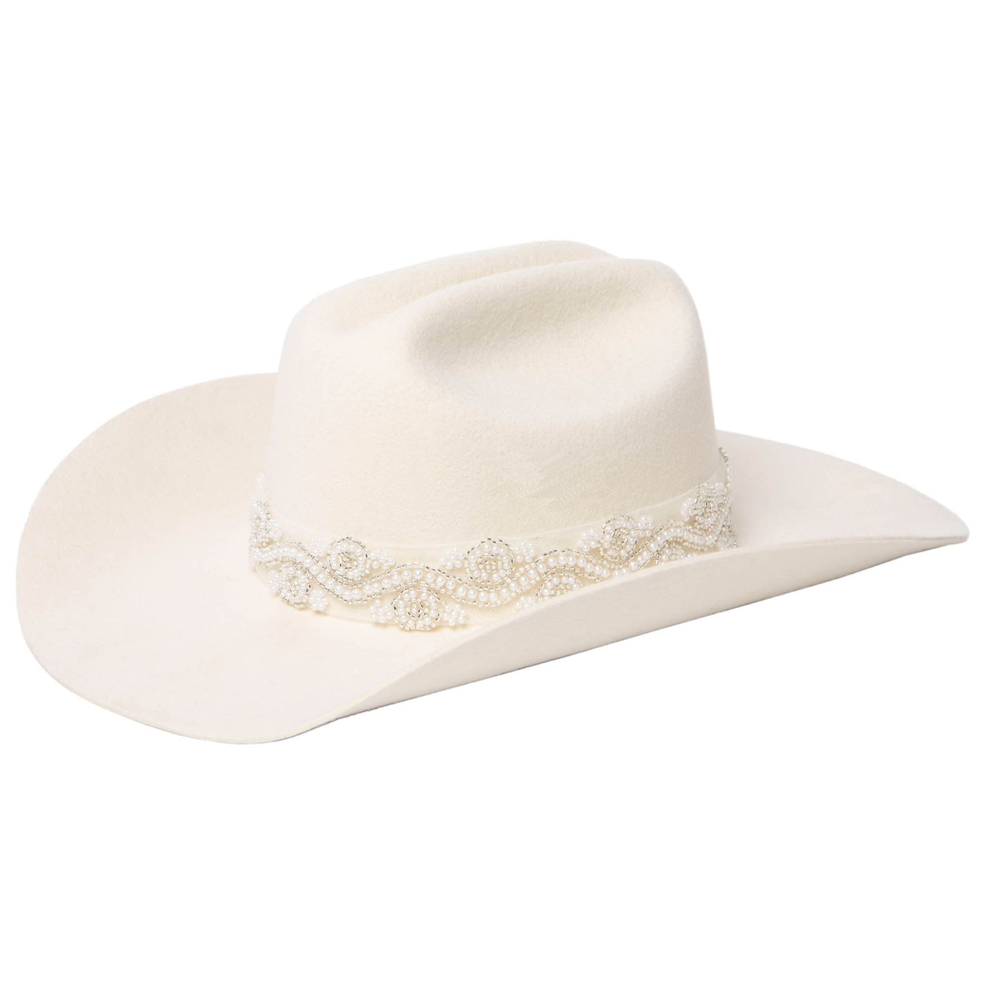 Lust - Women's Cattleman's Crease Cowboy with Pearl & Organza Band-FEDORA-San Diego Hat Company