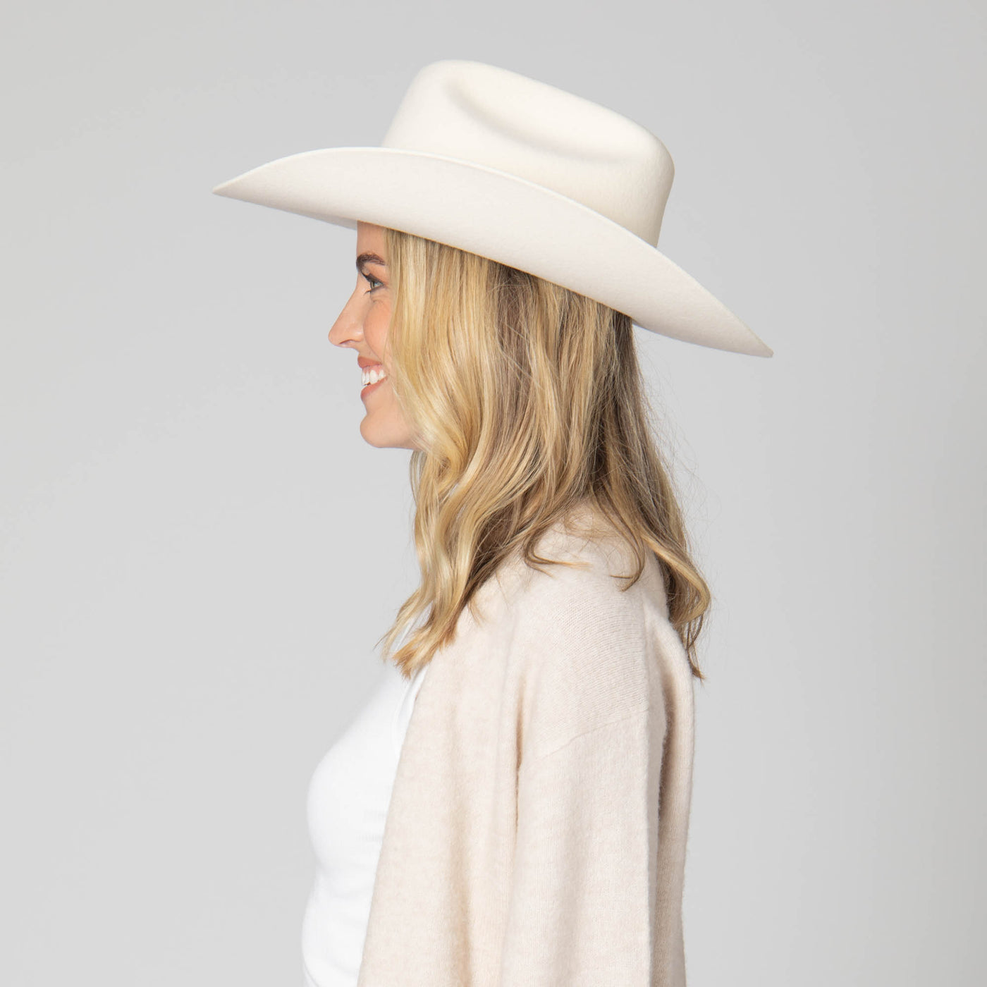 Lust - Women's Cattleman's Crease Cowboy with Pearl & Organza Band-FEDORA-San Diego Hat Company