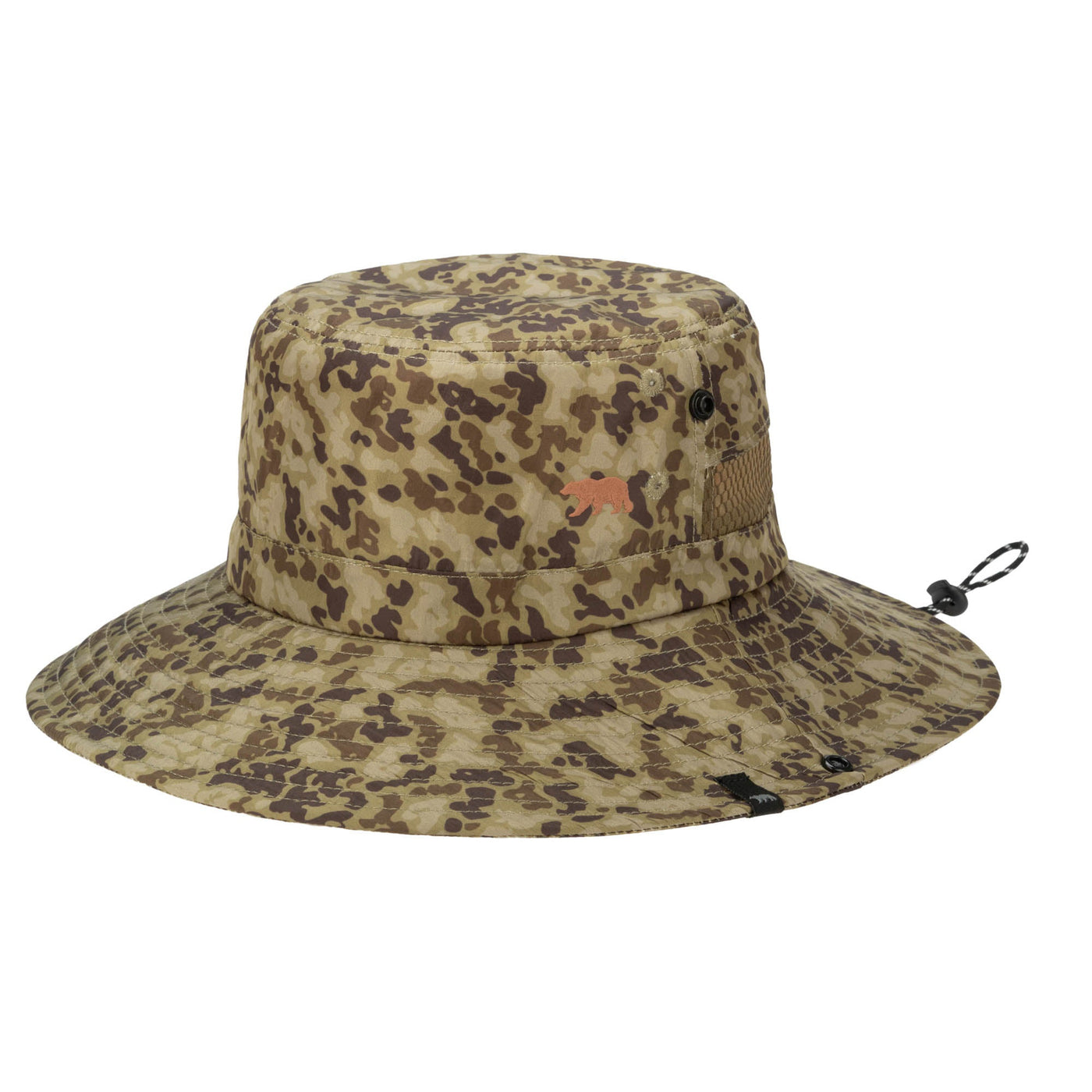SDHC Outdoor Boonie Hat with Neck Flap and Adjustable Chin Cord Camo