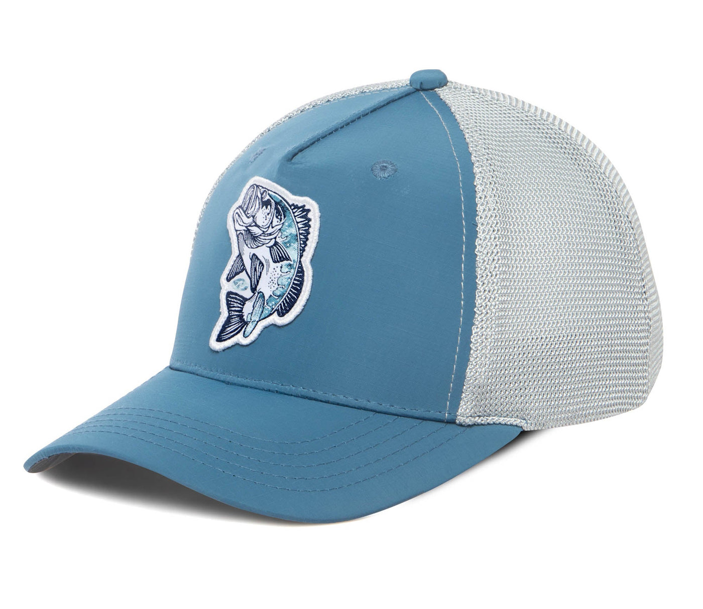 Water Performance - Mens Fish Patch Trucker Hat-Trucker-San Diego Hat Company