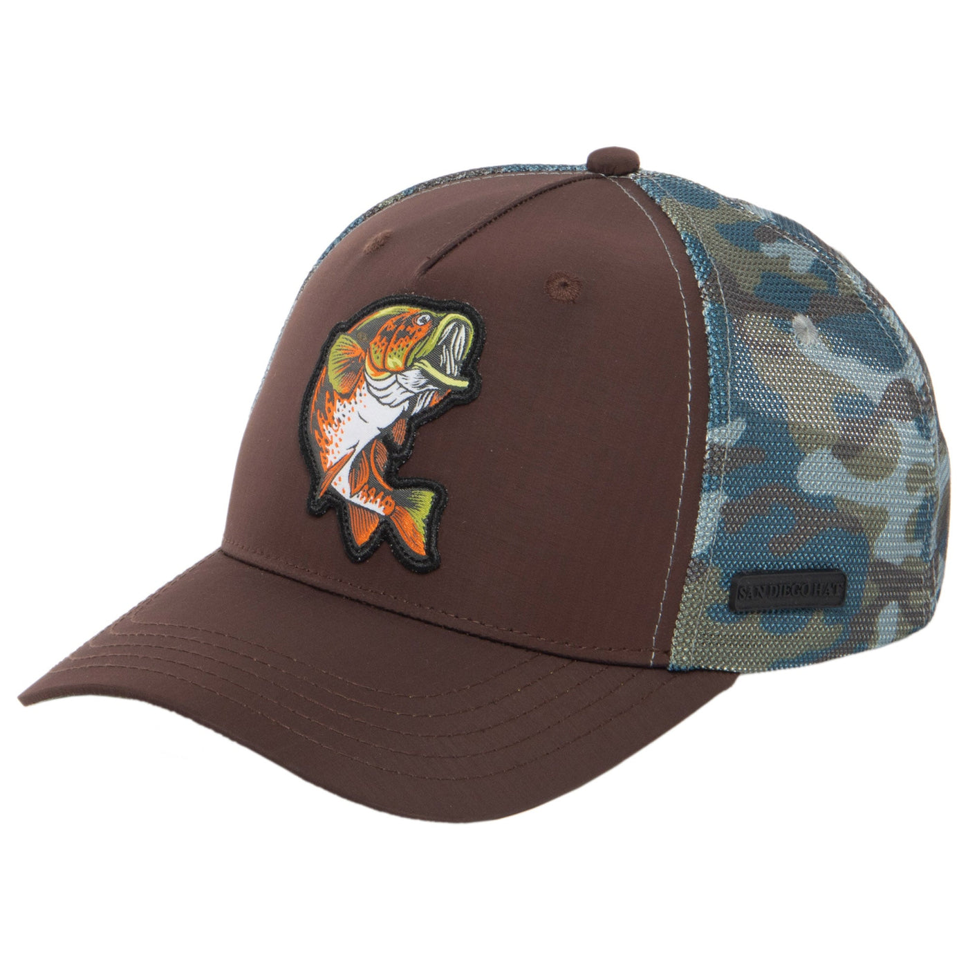 Water Performance - Mens Fish Patch Trucker Hat-Trucker-San Diego Hat Company