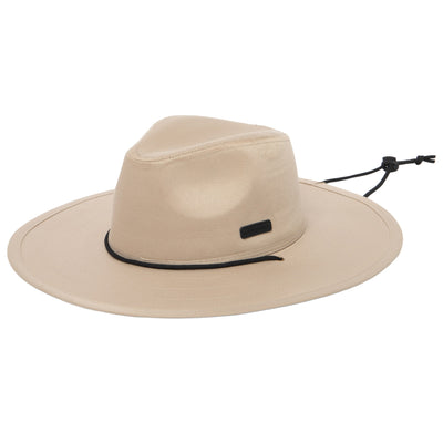 Outdoor Wide Brim Fedora with Chin Cord-OUTDOOR-San Diego Hat Company