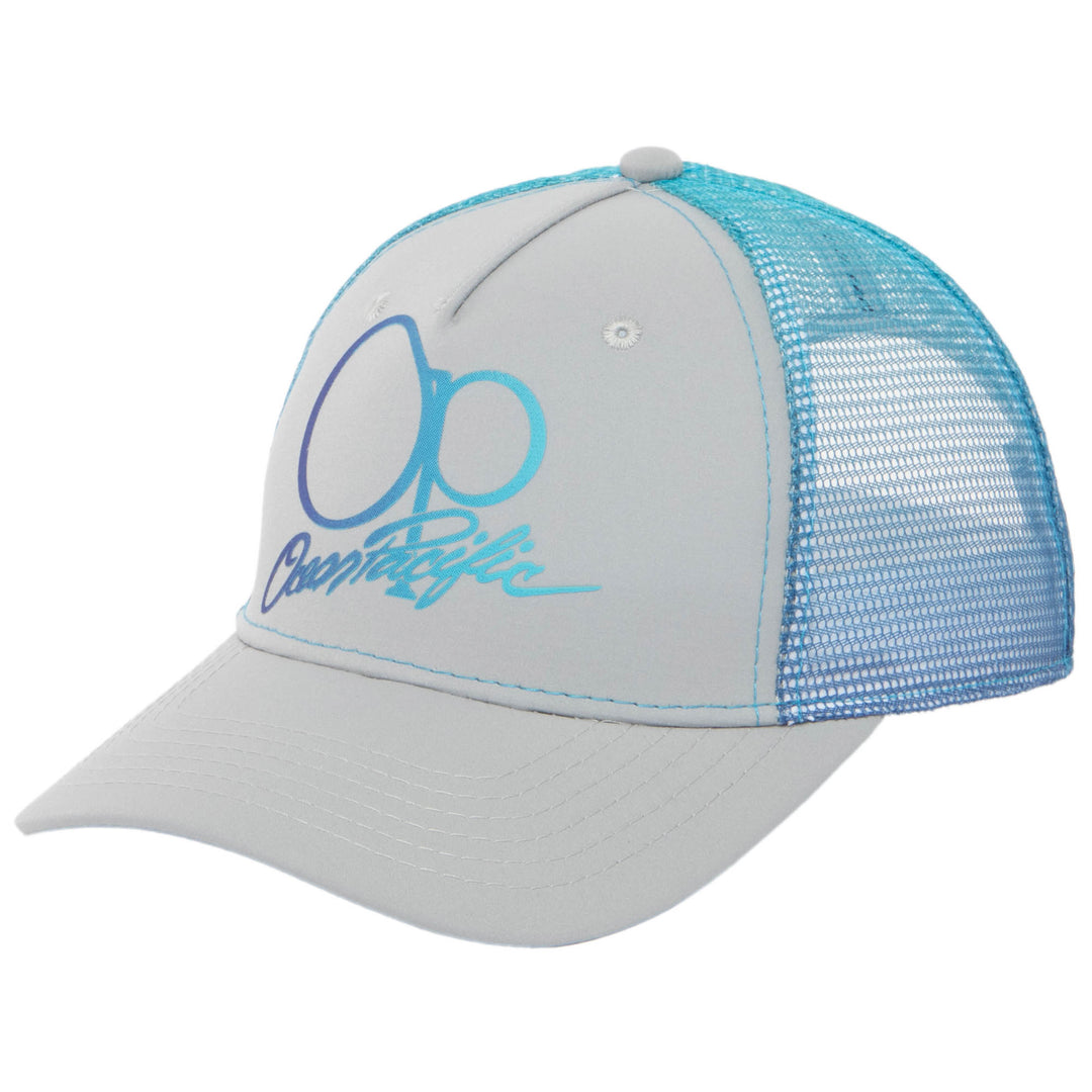 Blue and white mesh hat online