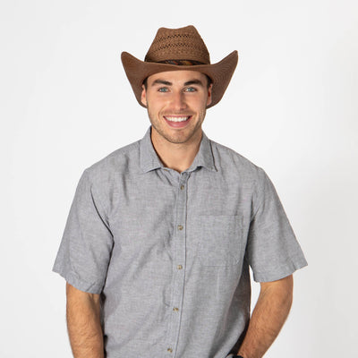 Men's Cattleman's Crease Cowboy with Ventilation-COWBOY-San Diego Hat Company