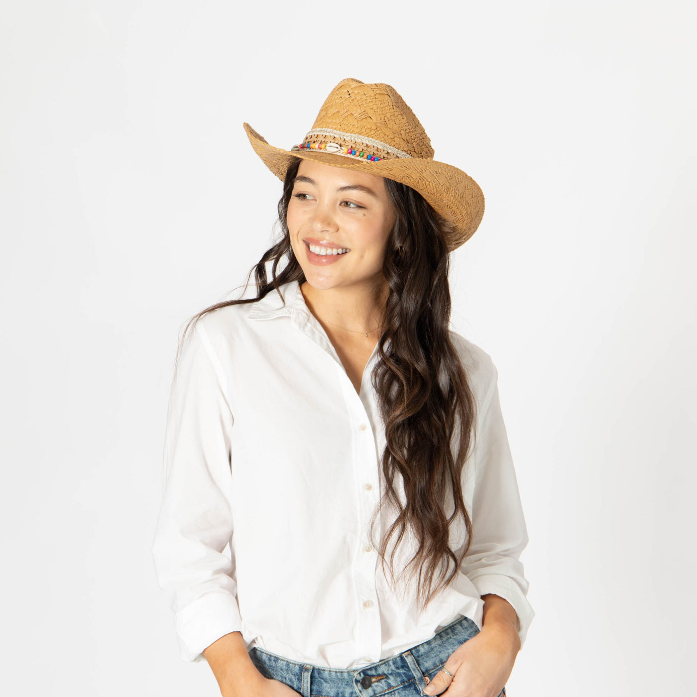 Salina - Cowboy with Triple Stacked Multi Bands-COWBOY-San Diego Hat Company