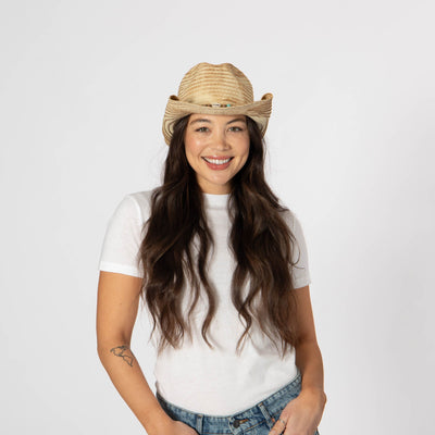 Elena - Cowboy with Rolled Wire Brim Edges-COWBOY-San Diego Hat Company