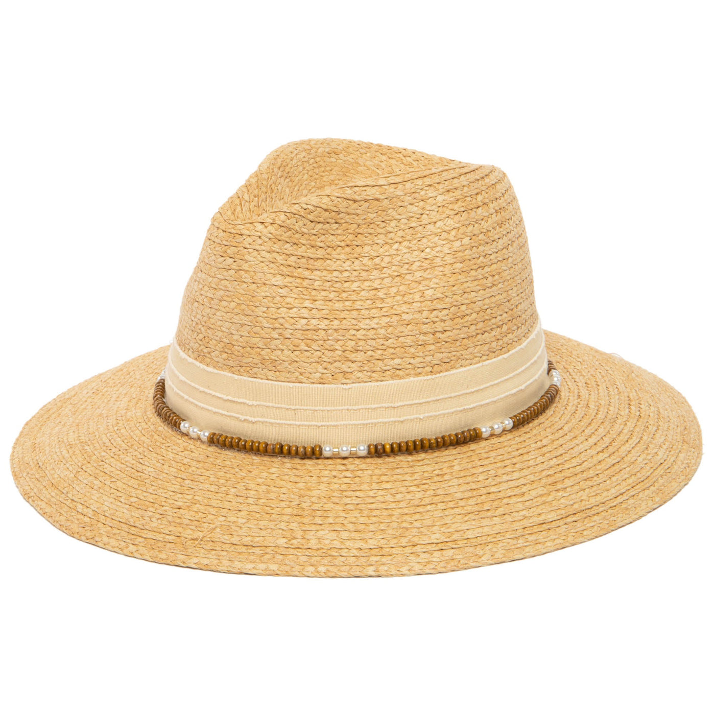 Coco - Fedora with Wood Beaded Chain-FEDORA-San Diego Hat Company