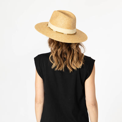 Coco - Fedora with Wood Beaded Chain-FEDORA-San Diego Hat Company