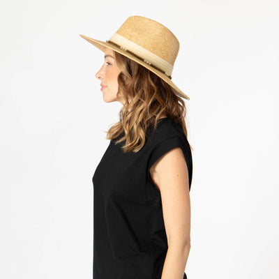 Coco - Fedora with Wood Beaded Chain-FEDORA-San Diego Hat Company