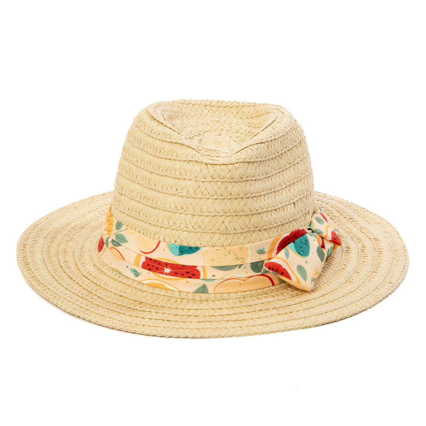 Kids Pinch Crown Fedora with Fruit Printed Band-FEDORA-San Diego Hat Company