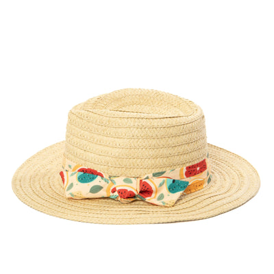 Kids Pinch Crown Fedora with Fruit Printed Band-FEDORA-San Diego Hat Company