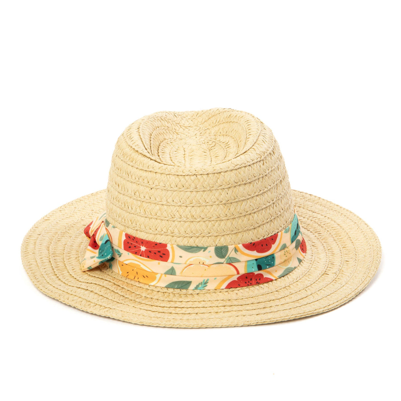 Kids Pinch Crown Fedora with Fruit Printed Band-FEDORA-San Diego Hat Company