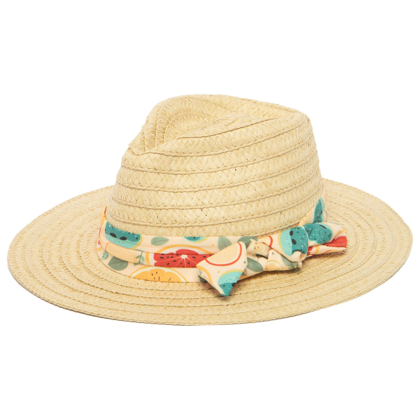 Kids Pinch Crown Fedora with Fruit Printed Band-FEDORA-San Diego Hat Company