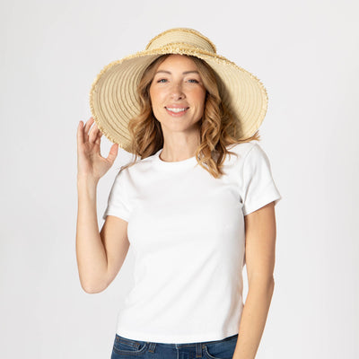 Olas - Fringe Wide Brim Sun Hat-SUN BRIM-San Diego Hat Company