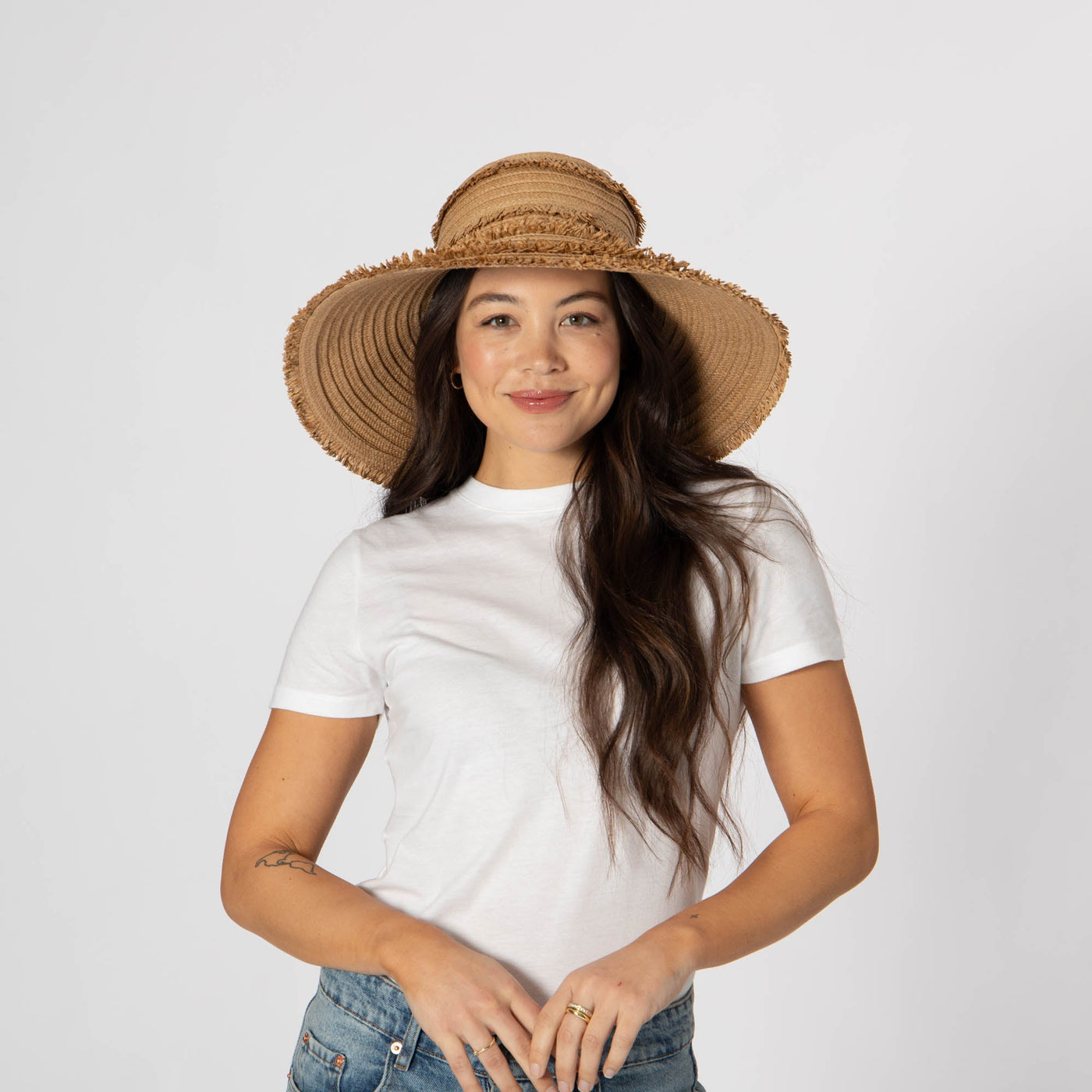 Olas - Fringe Wide Brim Sun Hat-SUN BRIM-San Diego Hat Company