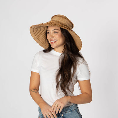 Olas - Fringe Wide Brim Sun Hat-SUN BRIM-San Diego Hat Company