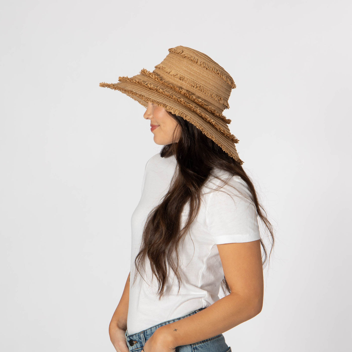 Olas - Fringe Wide Brim Sun Hat-SUN BRIM-San Diego Hat Company