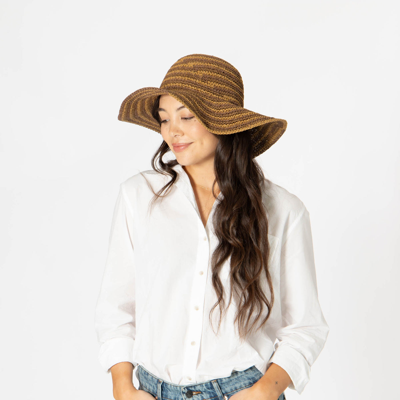 Women's Paper Crochet Space Dye Sun Hat (PBM3021)-CROCHET-San Diego Hat Company