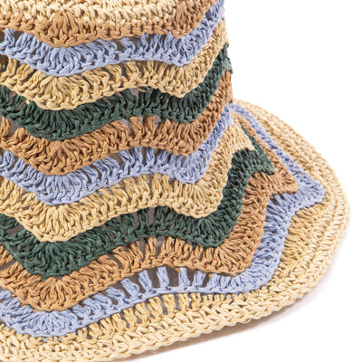 Del Mar - Wavy Striped Bucket Hat-BUCKET-San Diego Hat Company