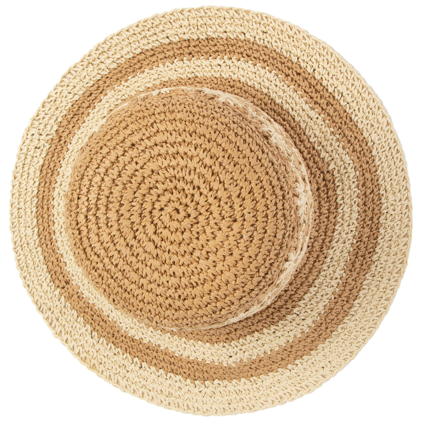 Women's Striped & Floral Crochet Bucket Hat-BUCKET-San Diego Hat Company